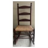 Cain Seat Ladder Back Rocking Chair