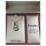 Sterling Silver DAUGHTER Necklace Priced $58