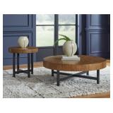 Steenlage 2-Pece Round Coffee & End Table Set
