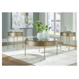 Jettaya 3-Piece Elegant Coffee & End Table Set
