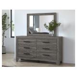 Ashley Chevron Dresser & Mirror