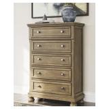 Feddinger Chestnut Brown 5-Drawer Chest