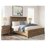 Qeen Feddinger Panel Storage Bed & Nightstand Set