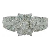 Platinum 1.00 ct Natural Brilliant Diamond Ring