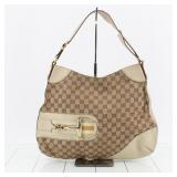 Gucci GG Canvas Horsebit Shoulder Bag