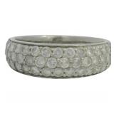 Platinum 1.00 ct Natural Brilliant Diamond Ring