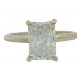 14kt Gold 2.04 ct Radiant Cut VS Lab Diamond Ring