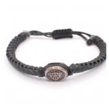 Gucci Crest Tag Wave Leather Bracelet