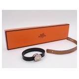Hermes Sellier Looping Leather Bracelet