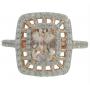 Quality 1.75 ct Natural Morganite & Zircon Ring