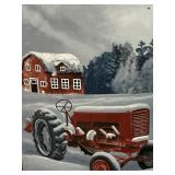 Red Tractor & Barn Throw