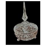 Lead Crystal Anne Hutte Footed Candy Dish