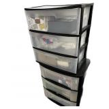 (6) Drawer Storage Full Craft & Sewing Stuff