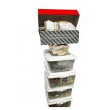(5) Storage Totes wï¿½ Lids & 1 Hoc Full Crafts,