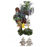 (2) Wire Hanging Floral Baskets & More