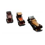 (3) Wood Cars