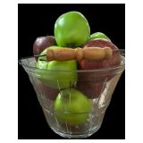 Anchor Hocking Glass Apple Basket of Real Looking