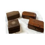 (4) Wood Boxes