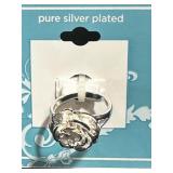 Silver Plated Rose Ring