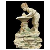 Boy Drinking From Working Water Fountain