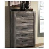 Wynnlow 5-Drawer Rustic Gray Chest