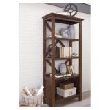 75' Dark Wood Home Office Bookcase