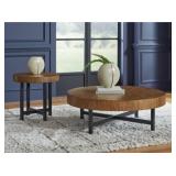 Steenlage 2-Pece Round Coffee & End Table Set