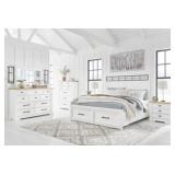King Ashbryn 5-Piece White & Natural Storage Group