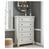 Robbinsdale 5-Drawer Antique White Chest