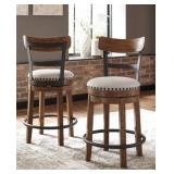 Valebeck Upholstered Swivel Bar Stool