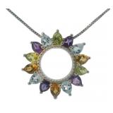Genuine 3.50 ct Gemstone Designer Necklace