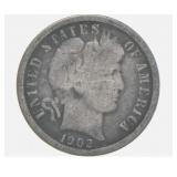1902 Barber Silver Dime
