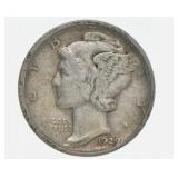 1929-D Mercury Silver Dime