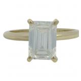 14kt Gold 2.43 ct Emerald Cut Lab Diamond Ring