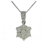 Platinum 1.50 ct Natural Diamond Necklace