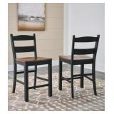 Valebeck Black Multi-Tone Counter Height Barstool