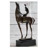 BRONZE FEMALE ON HORSEBACK INSPIRED BY DALI