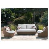 Double Point Love/Swivel Chairs Set (3/CN)