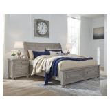 King Lettner Sleigh Storage Bed & Nightstand Set