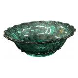 Imperial Glass Bowl Green Bowl wï¿½ Fruit Design