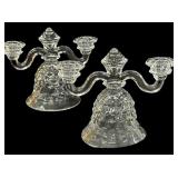 Fostoria Double Bell Shape Candle Holders