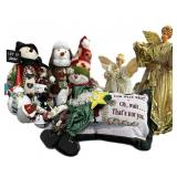 8 Snowmen, 2 Angel Tree Toppers & more