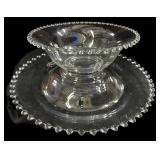 Imperial Glass Candlewick Bowl & Underplate