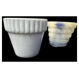 Pair Blue AKRO AGATE  Mini Planters
