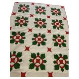 Reel Appliquï¿½ Quilt Hand Stitched