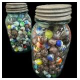 Ball Blue Jar Of Marbles