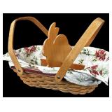 Longaberger Lined Basket wï¿½ Rabbit Divider