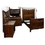 Beautiful Marble Top Bedroom-F Bed, Dresser &