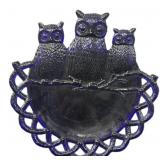 Cobalt Blue Owl Plate