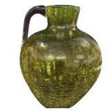 Pilgrim Glass Crackle Glass Pitcher